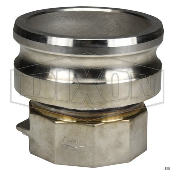 Type A Cam and Groove Reducing Adapter, 2 x 3 in, Male Adapter x FNPT, 316 SSss Steel
